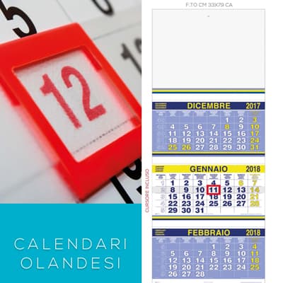 Calendari senza foto alias olandesi