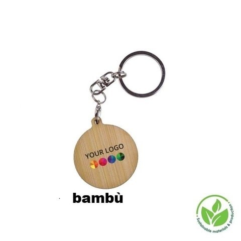 Portachiavi bambù rotondo