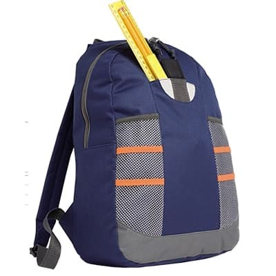 Zaino in poliestere, 3 tasche frontali