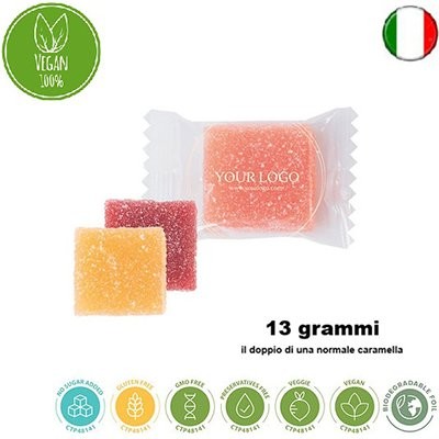 Caramella Gelatina quadrata flow-pack