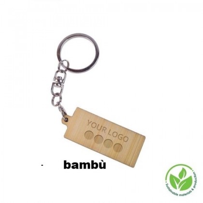 Portachiavi Bambù rettangolare