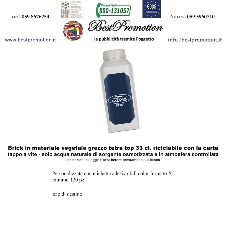 Tetra top con etichetta XL