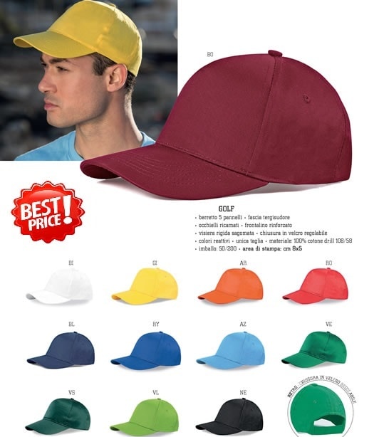 Colori per i cappelli personalizzati