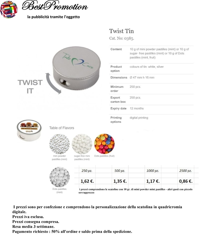 Twist Tin 0385 personalizzato