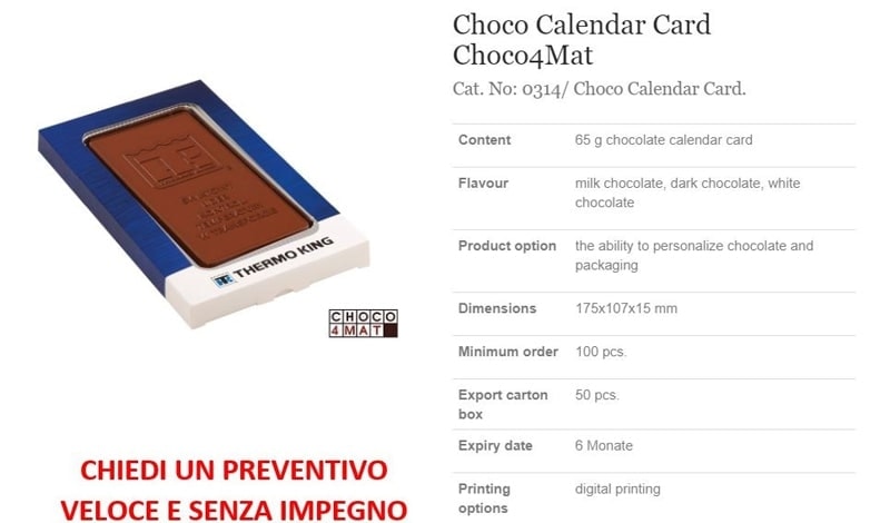 Choco Calendar Card Choco4Mat