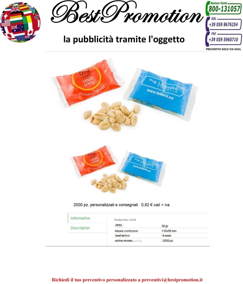 Peanuts Snack Personalizzati