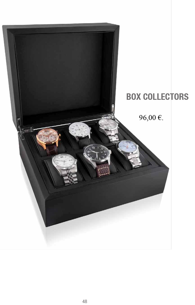 Box per 6 orologi, design unico e finitura nera. Offre una presentazione elegante e sicura per la tua preziosa collezione di orologi.