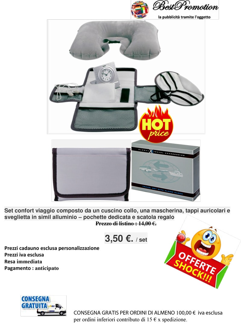 set da viaggio personalizzato