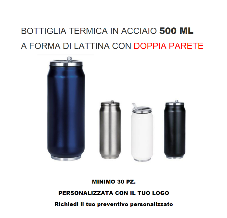 Lattina termica acciaio 500 ml