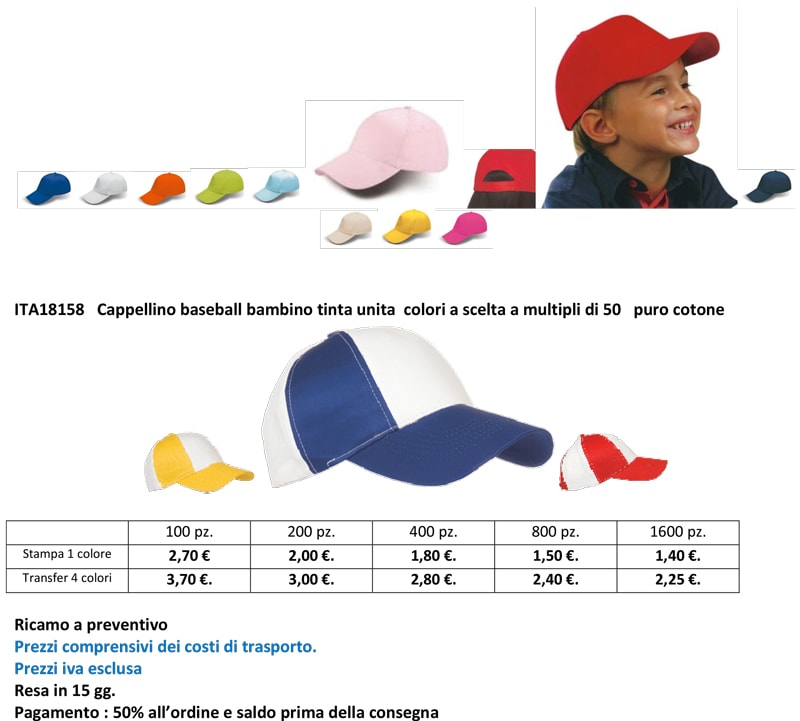 Cappellino da bambino personalizzato