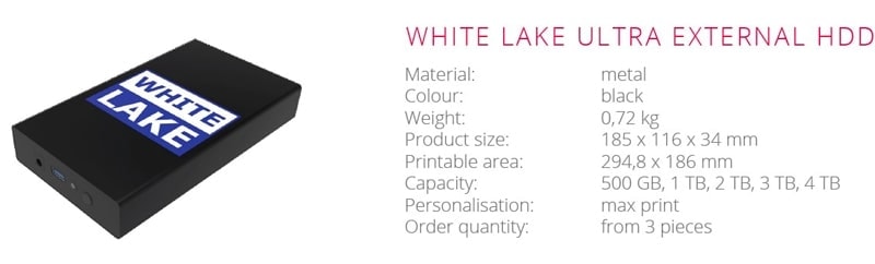 White Lake Ultra External HDD 