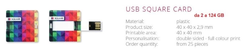 USB square Card