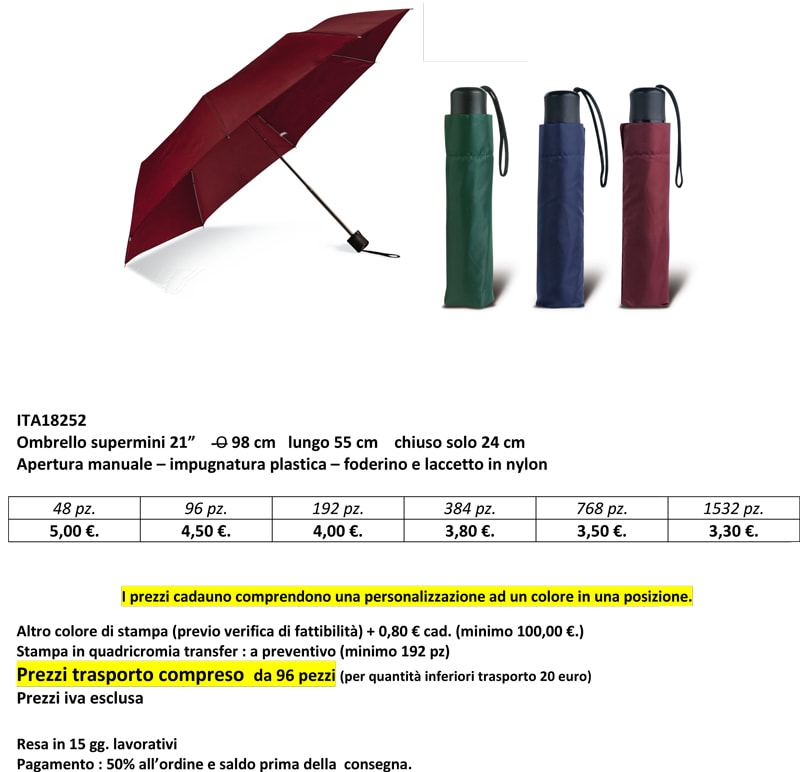 ombrello personalizzato