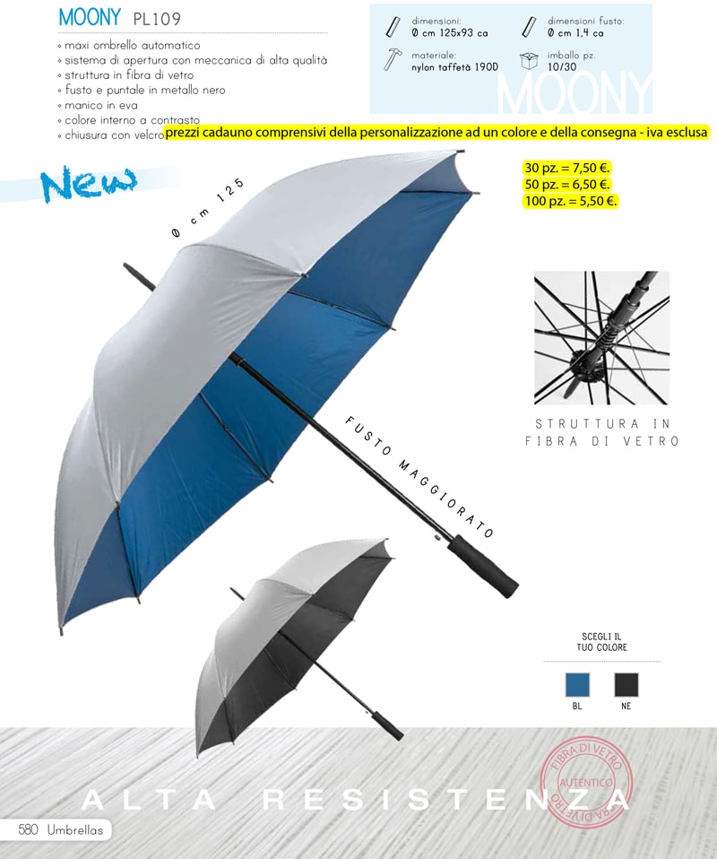ombrello personalizzato e in alluminio