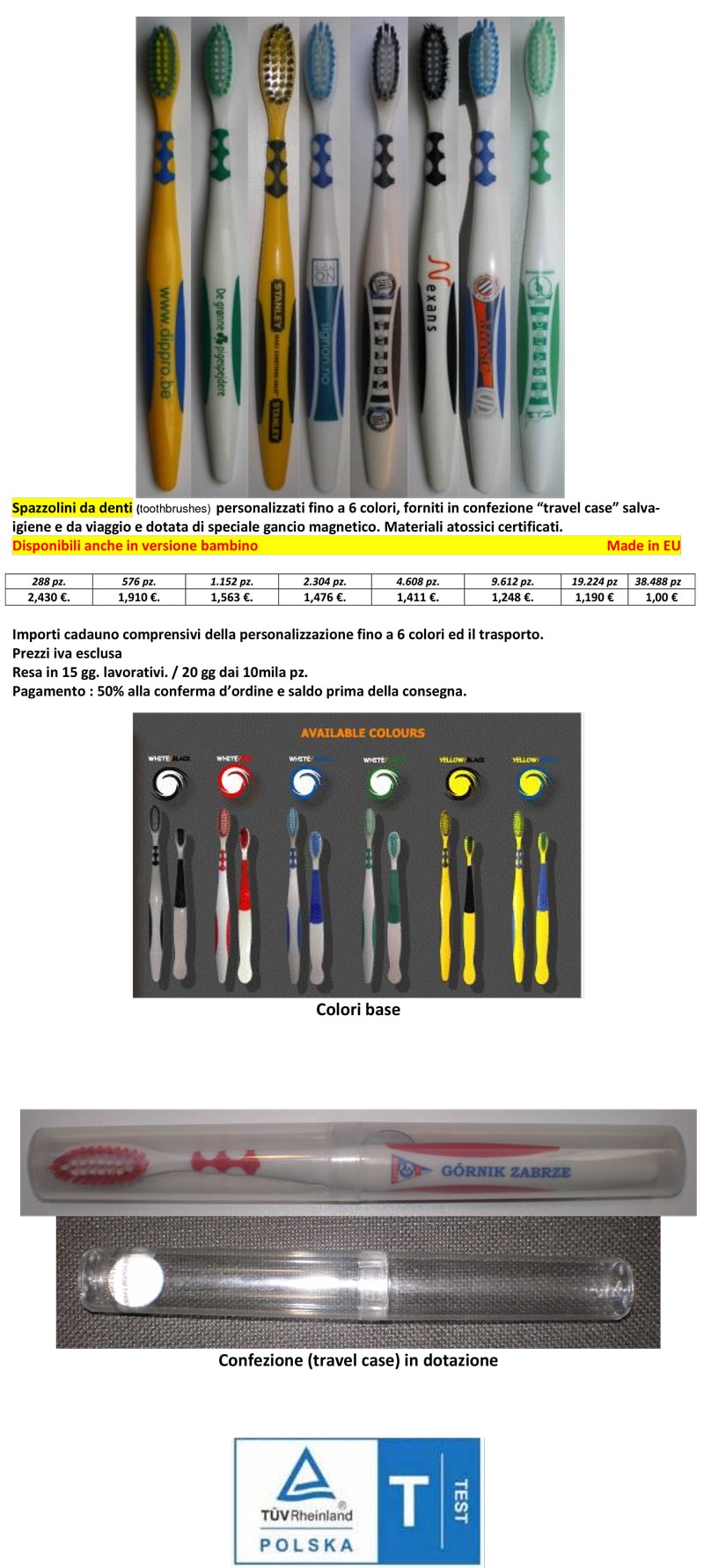 Spazzolini da denti personalizzati Spazzolini personalizzati