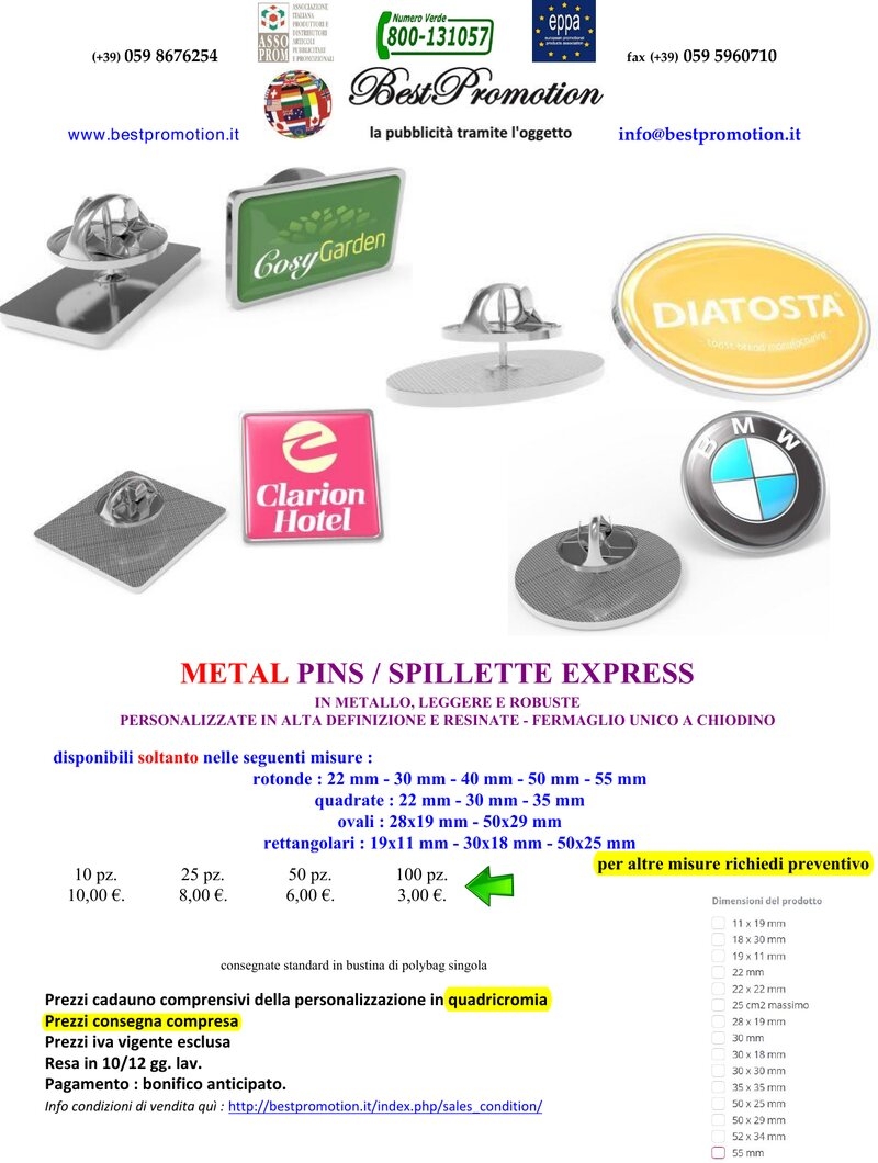 METAL PINS / SPILLETTE EXPRESS