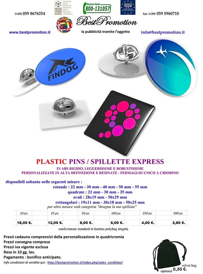 PLASTIC PINS / SPILLETTE EXPRESS