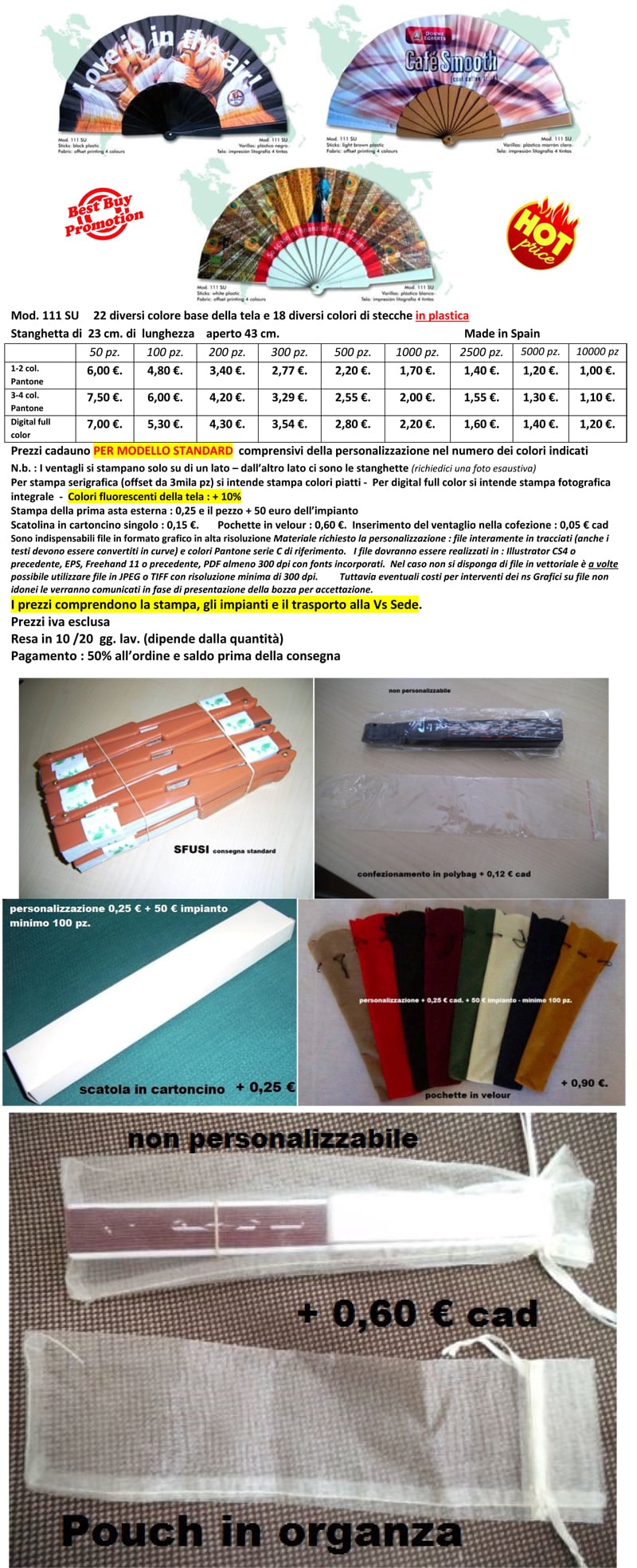 Ventagli Personalizzati in plastica